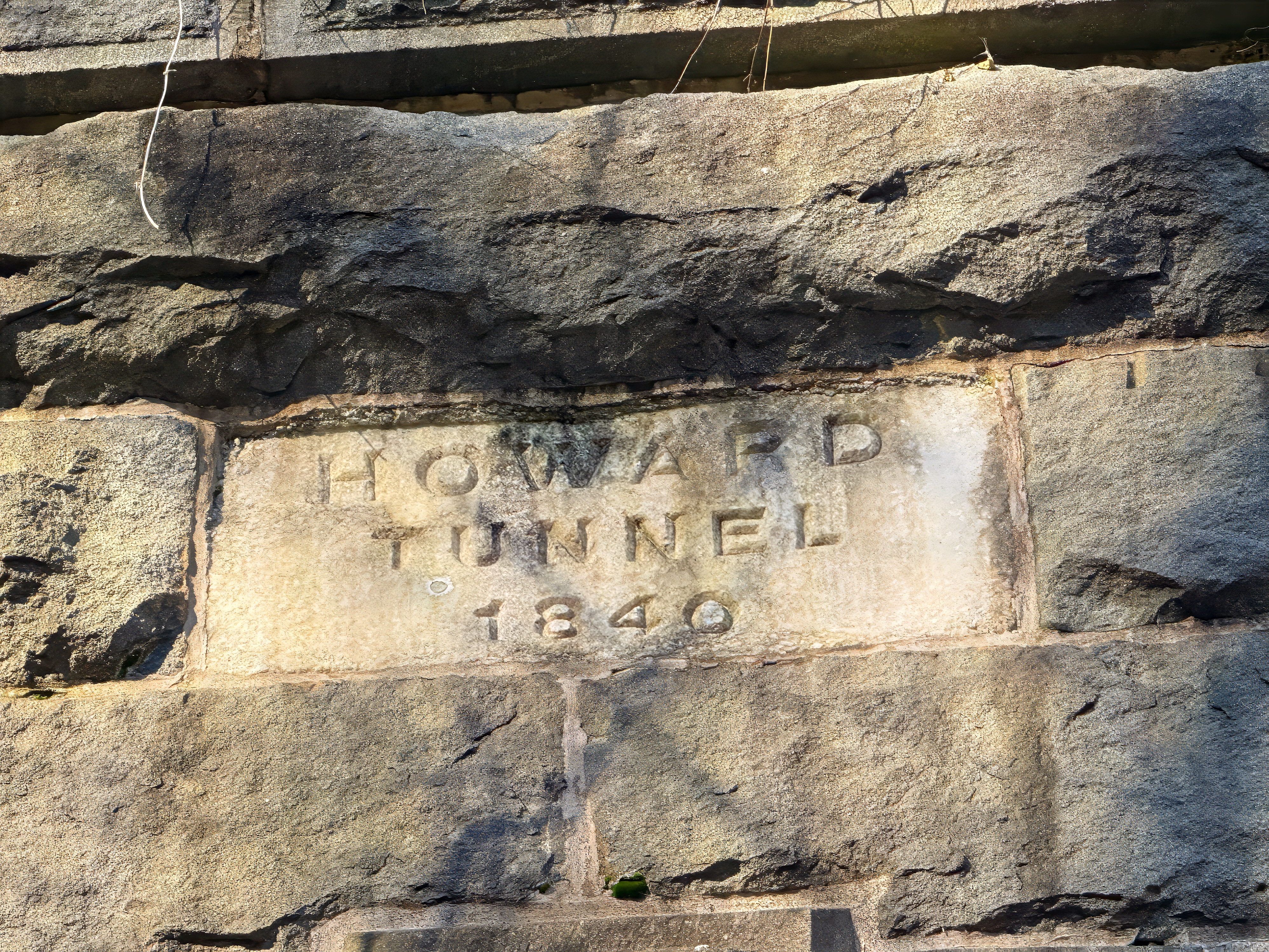 Howard Tunnel 1840 nameplate
