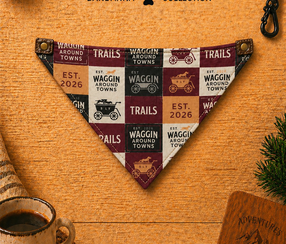 Drifter bandanna … patchwork quilt of WAT brand elements
