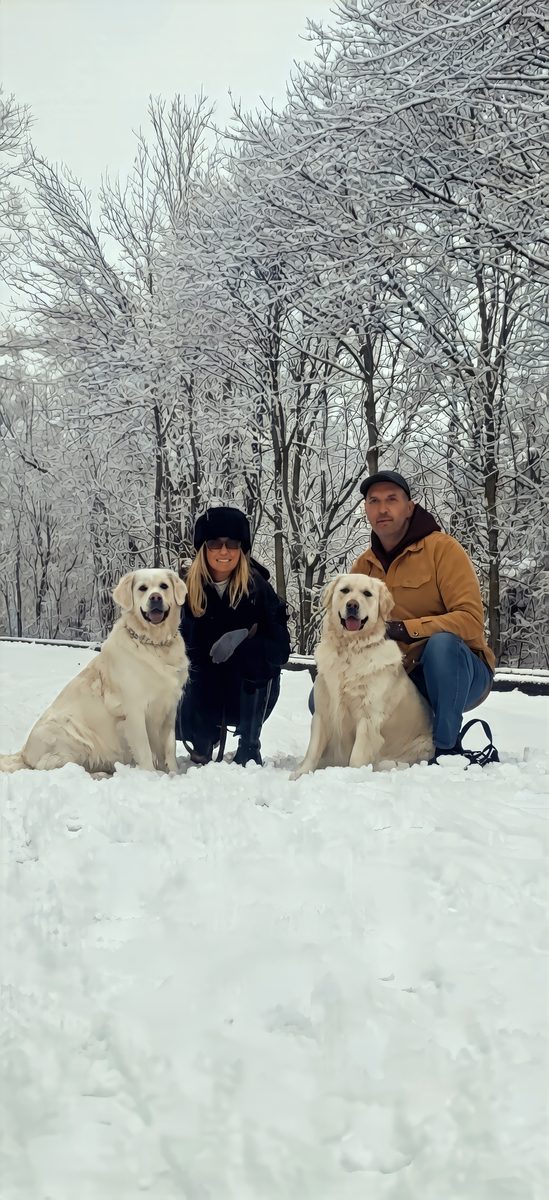 Trey, Kelly, Sawyer and Theo on the NCR Trail in winter